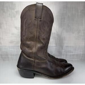 Durango Brown Leather Western Cowboy Boots Men 9.5EE Westerncore Pull On Work